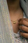 Gold Tone Anti-Tarnish Bow Pendant Chain Necklace